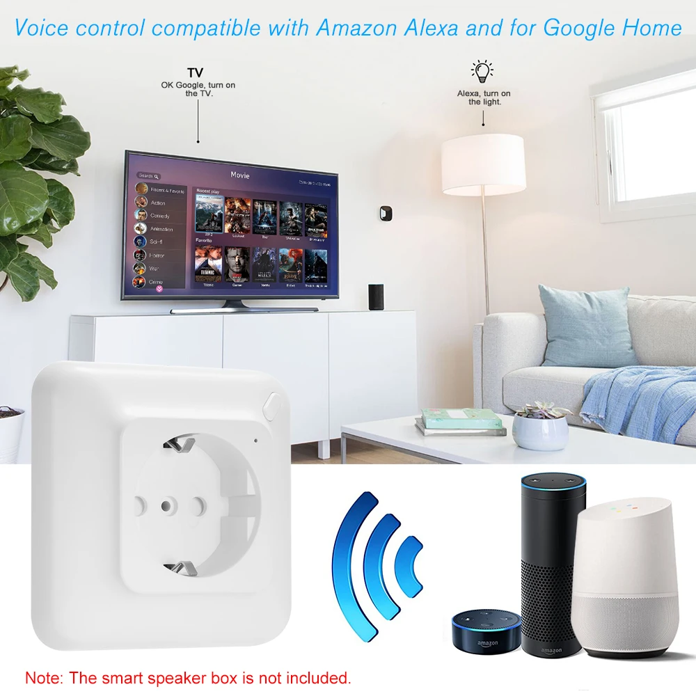 Мини Смарт Wi-Fi розетка ЕС дистанционное управление по смартфону из любого места Функция синхронизации Голосовое управление для Alexa Google Home IFTTT
