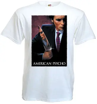 

American Psycho T Shirt White Movie Poster All Sizes S-3XL T- Shirt Unisex More Size and Colors Print Round Neck Man
