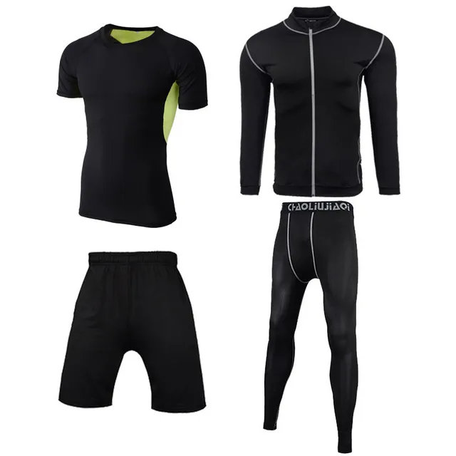 Men Sportswear Compression Sport Suits Quick Dry Running Sets Clothes Sports Joggers Training Gym Fitness Tracksuits Running Set Men sportswear 4-13