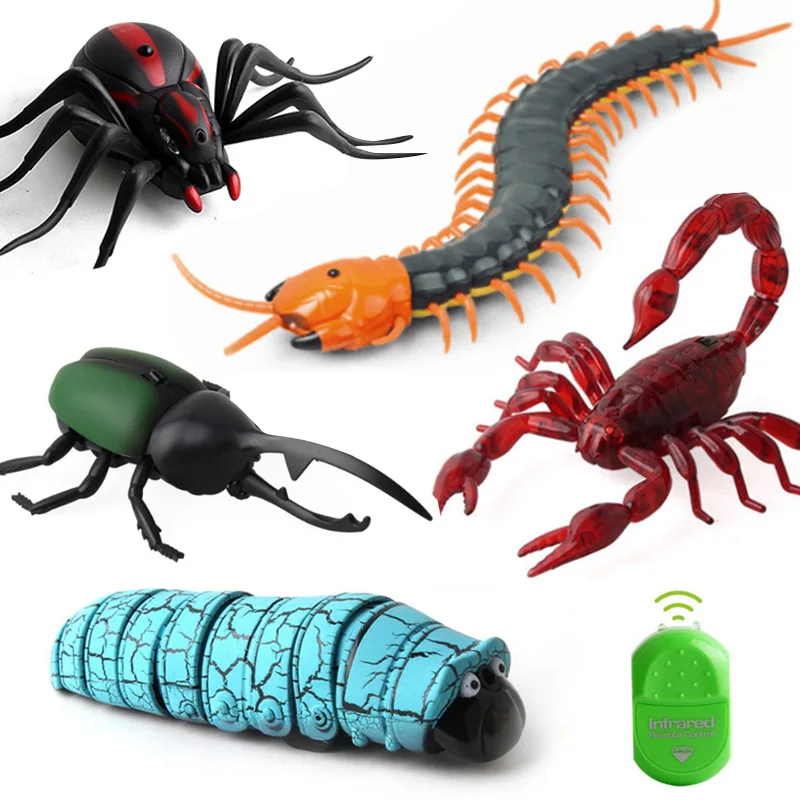 

Halloween Prank Funny Toys Infrared Remote Control Animal Electronic Robot Toy For Cat Dog Insect Toy Simulation Spider/Scorpion