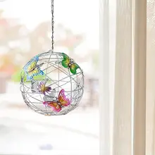 

PVC Decroative Exquisite Butterflies Decor LED Lamp Metal Hanging Solar Light Delicate Outdoor Decor