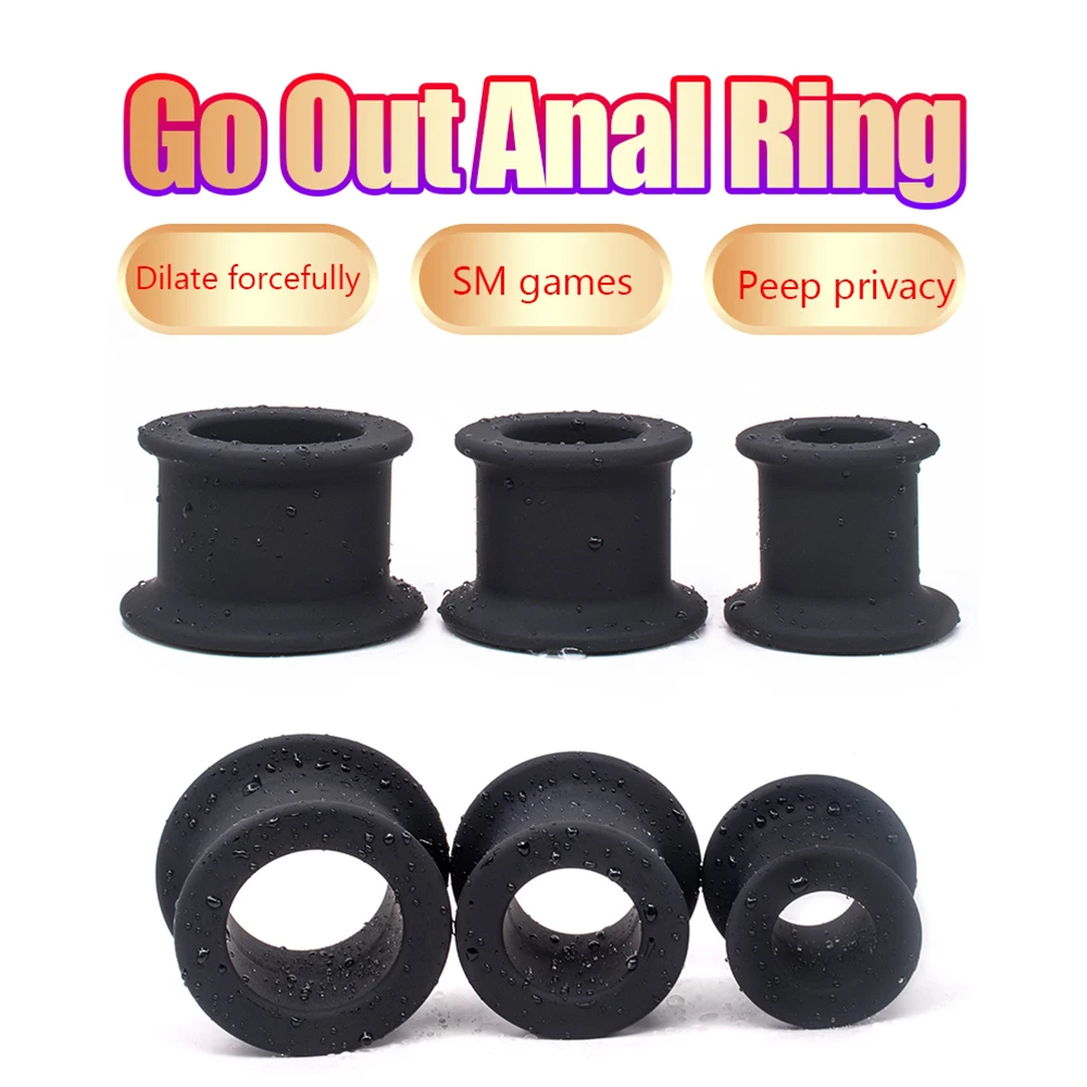 Super Huge BOMBOMDA Butt Plug Anal Rings Hollow Anal Plug Silicone Speculum Sex Appliance Dilator Prostate_voghion.com