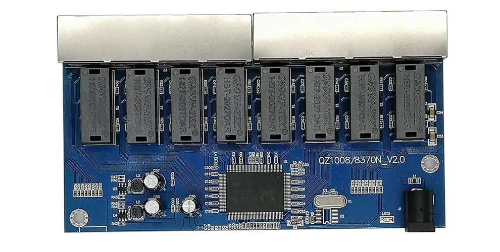 8 Порты и разъёмы гигабитный коммутатор для рабочего стола, RJ45 коммутатора Ethernet 10/100/1000 Мбит сетевой концентратор переключатель 8 Порты и разъёмы как PCBA