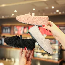 

Mao Mao Children's Cotton Shoes One Pedal Baby Shoes Two Cotton Beans Soft Shoes Girls Winter Plus Velvet Feature Age Range Fit