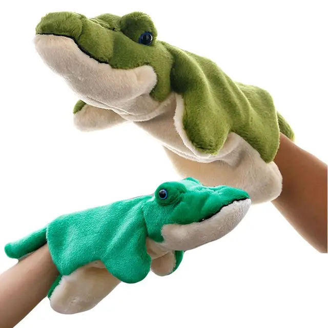 Cute Crocodile Plush Stuffed Doll Long Sleeve Hand Puppet Storytelling Kids Toy Great for encourag imaginative play puppet show 1