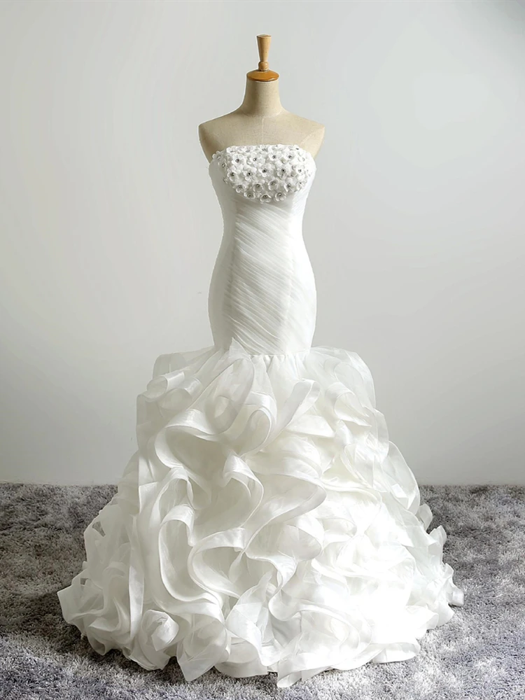 real-photos-organza-country-wedding-dress-strapless-flower-applique-corset-organza-court-train-spr   ing-berta-bridal-gown-vestido-de-noiva_副本