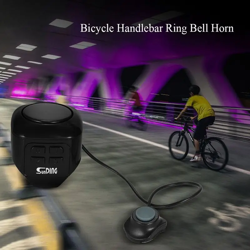 Sunding велосипедный Звонок для велосипеда громкий 3 звуковой электрический рог водостойкий велосипедный рог и сигнализация для шлема, Велоспорт