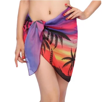 

Women Beach Bikini Cover Up Pareo Chiffon Wrap Skirt Sarong Beachwear Bathing Suit Beachwear Swimsuit Cover-Ups
