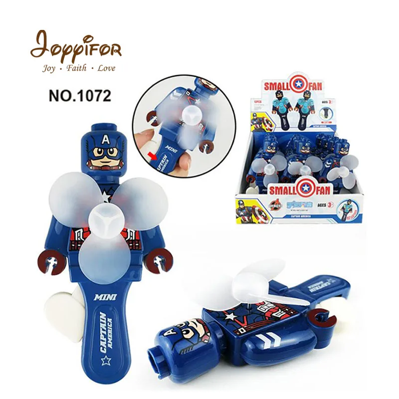 

FGHGH Captain America Small Handheld Mini Hand Fan Kids Plastic Manual Shaking Fan Toy Cartoon Mini Portable Funny Kids Toys