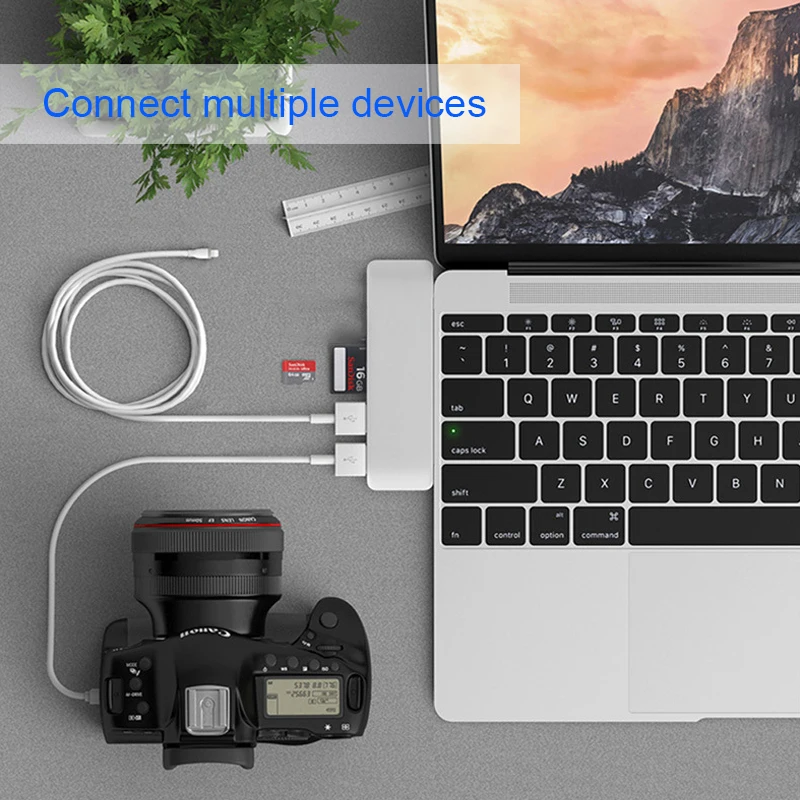 Basix USB C концентратор type-c для нескольких портов USB 3,0 type C адаптер питания USB-C концентратор разветвитель док-станция для Macbook Pro Air USB C HAB