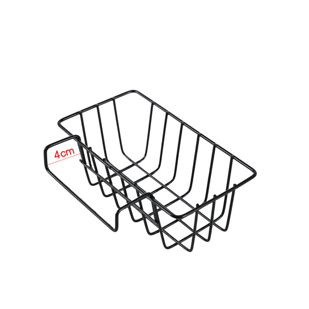Drain Basket Storage Holder Shelf Sink Iron Multi Function Dish Rack Practical Hangs