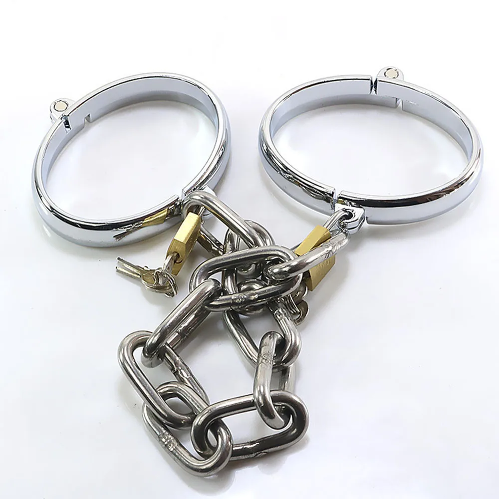Женские и мужские наручники на лодыжках из нержавеющей стали секс-игрушки для