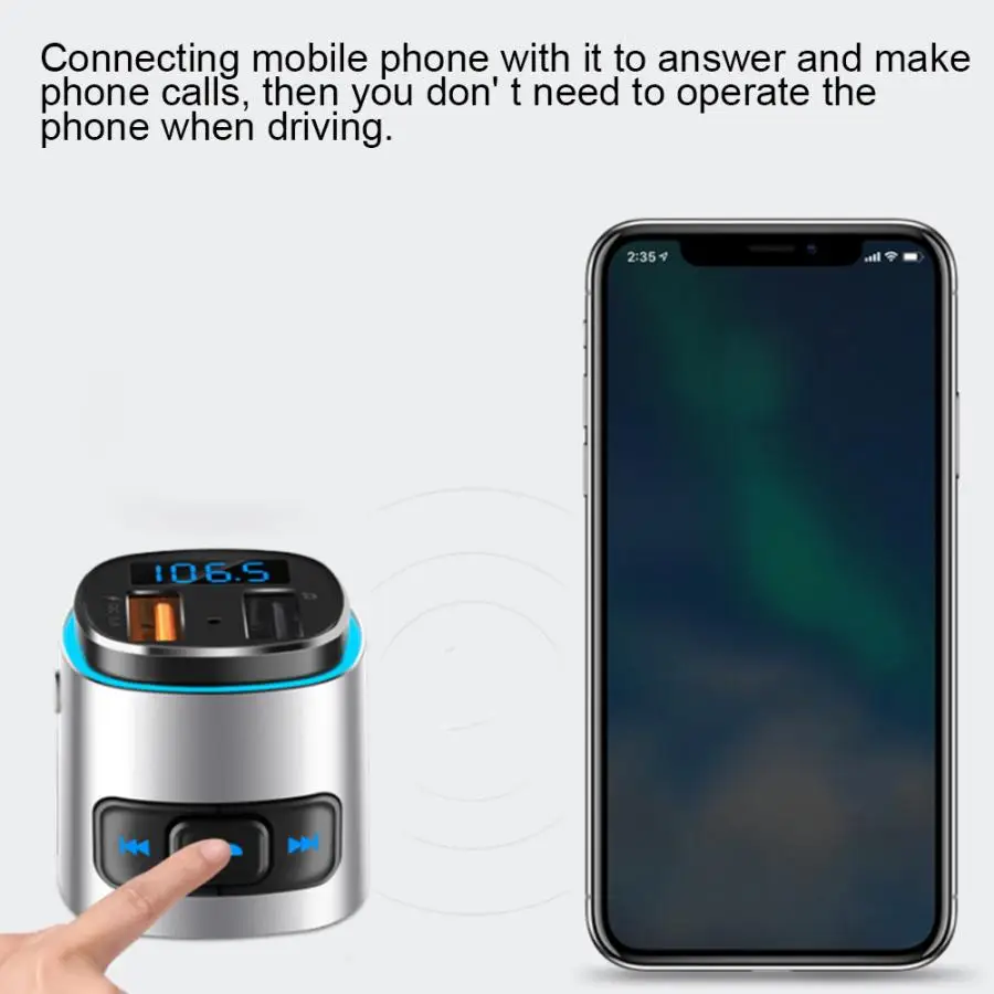 Автомобильный Bluetooth MP3 динамик Hands-Free телефон навигация fm-передатчик атмосферная мигающая лампа Автомобильный MP3-плеер автомобиль