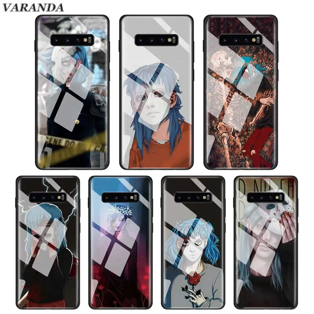 

sally face Tempered Glass Case for Samsung Galaxy S10e S10 S9 S8 Plus A30 A50 Note 9 10 Glass Phone Cover Capa