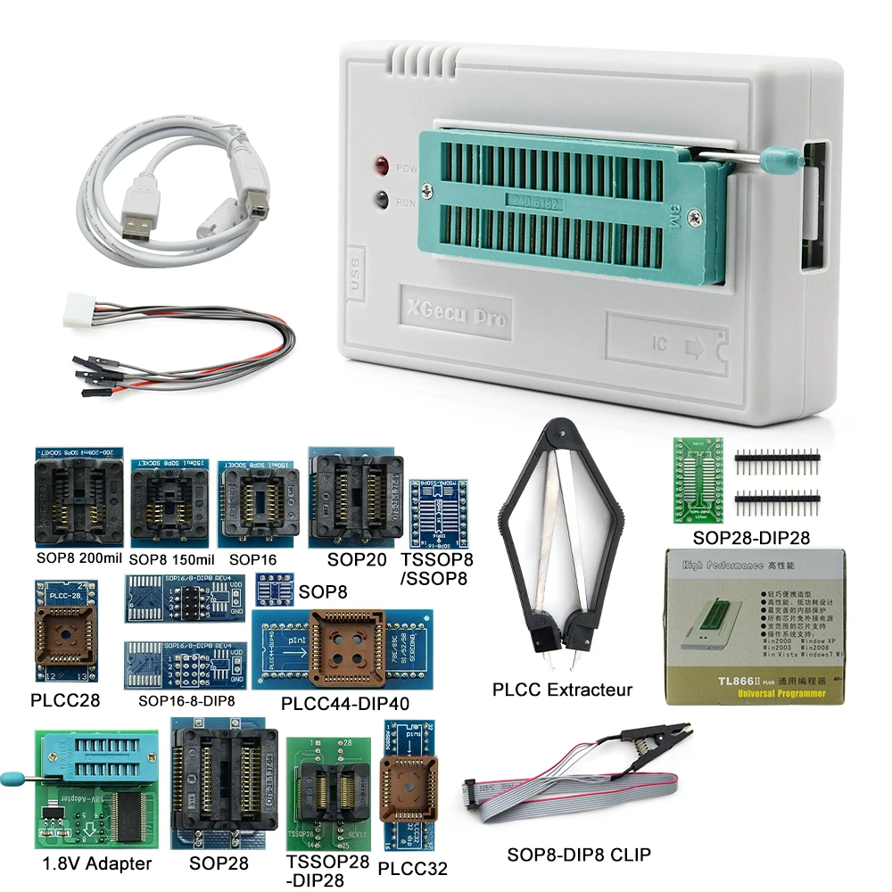Программатор MINI PRO TL866 II Plus V10.5 Оригинальный Универсальный USB программатор EEPROM FLASH +