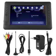 Портативный ТВ, НЧ-динамик, телевизор 9 ''Dvb-T/цифровой Hd 1080P плеер W/антенна Wi-Fi пульт дистанционного управления Управление штепсельная вилка европейского стандарта 110-240V телевидения