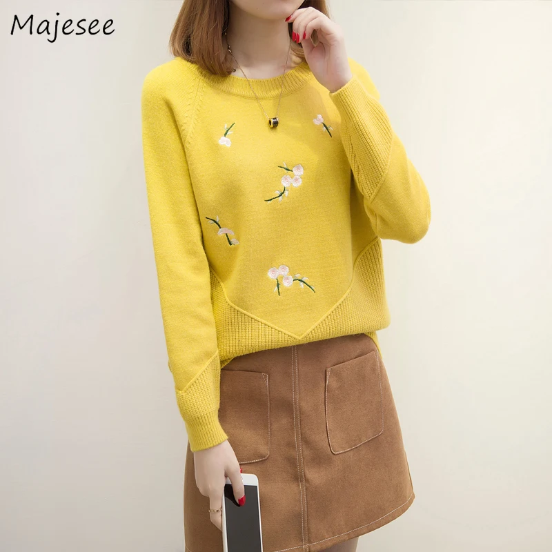 Sweater Women Printed Sweet Ladies Harajuku Clothes Korean Style Womens Sweaters Pullovers Comfortable Ulzzang Long Sleeve Top