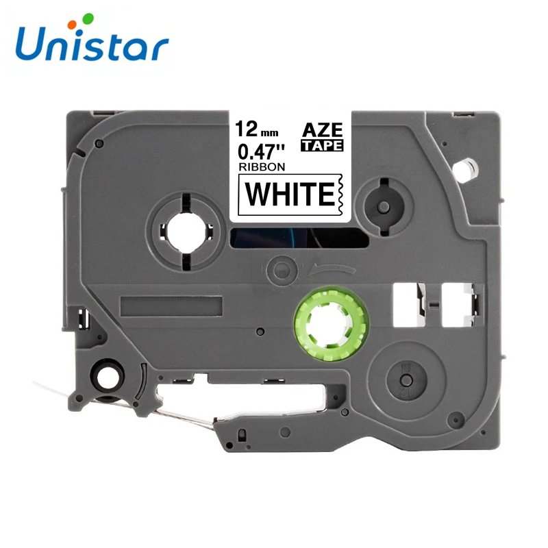 Unistar TZe атласной лентой Совместимость для Brother TZe-R231 R234 RE34 R534 RE31 TZe-RN34 TZe-RW34 неклеевой производитель ленточных этикеток - Цвет: Black on White