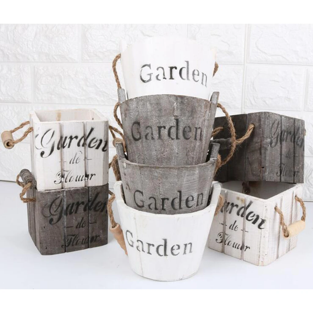 

Vintage Retro Wooden Barrel Planter Vintage Flower Pots, Rustic Plant Barrel