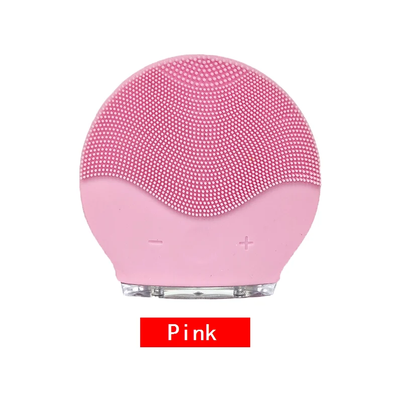 mode 2 pink Стиральная машина для чистки лица, Мини электрическая Массажная щетка для глубокой очистки пор, водонепроницаемые силиконовые очищающие инструменты - Цвет: mode 2 pink