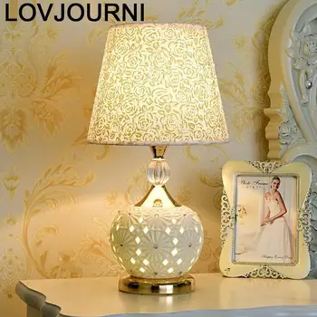 

Cabeceira Home Decoracao Casa Crystal Table Chambre Fille Abajur Quarto Deco Lampara De Mesa Para El Dormitorio Bedside Lamp