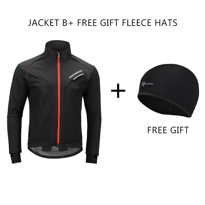 ROCKBROS зимний комплект для велоспорта, одежда для велоспорта, униформа для мужчин и женщин, сохраняющая тепло, ветронепроницаемый комплект из Джерси, костюм для велоспорта - Цвет: Jacket B