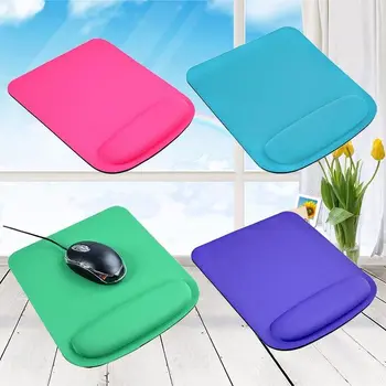 

Comfort Square Wrist Mouse Pad Mat Optical Solid Blue Black Mousepad Mice Game Gaming Computer PC with Wrist Support Protect
