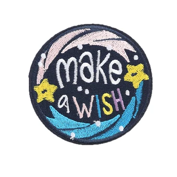 

Sweet Birthday Wish Make A Wish Gift Iron on Patch for Cap Schoolbag Jacket Diy Accessory Stripes