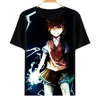 

Free Shipping Short Anime Toaru Kagaku no Railgun T-shirt Toaru Majutsu no Index Top Tees Shirt Men Women