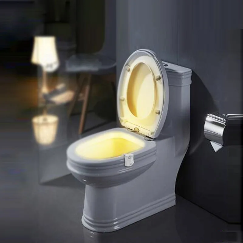 PIR датчик движения Новинка Светодиодный светильник свет сиденье унитаза ночник водонепроницаемый инфракрасный индукционный легкая миска светодиодный бумажный фонарик WC