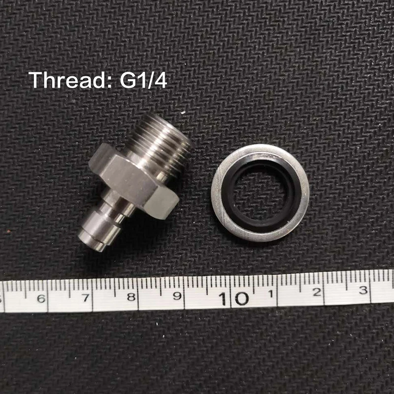 

50MPa 1/4 BSP Thread Male Quick Connector Stainless Steel for Airgun Paintball and Compressor Pump ZYSP08