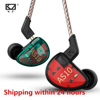 

KZ AS10 5BA Headset Balance Armature Driver Ear Earphone HIFI Bass Monitor Music Earphone General ZS10 ZST BA10 ES4 24h Ship