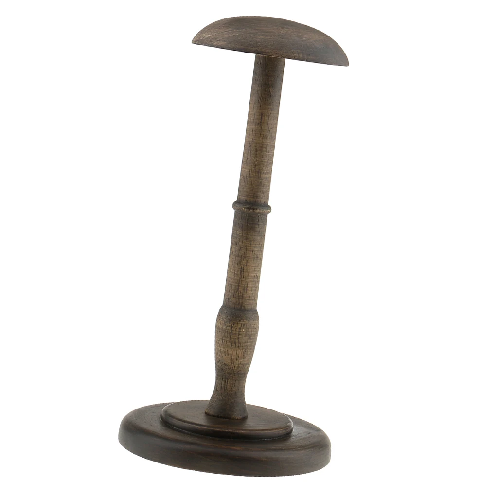 Antique Style Dome Shaped  Wooden Tabletop Hat Rack/Wig Storage Holder Display Stand, Free Standing Cap Hat Wig Rack Display