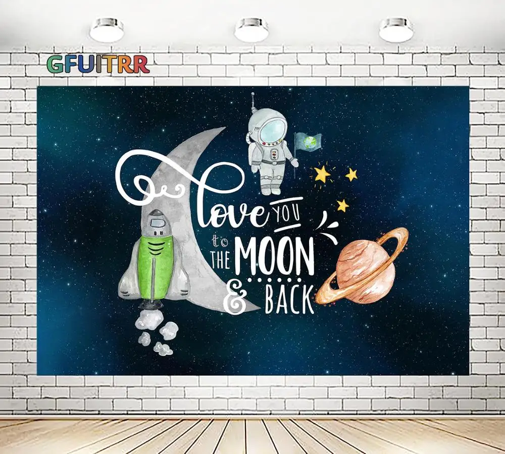 GFUITRR астронавт фоны для фотосъемки Дети День рождения фон Высокое качество