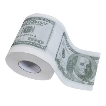 

New Fashion Donald Trump 100 Dollar Bill Toilet Paper Roll Novelty Gag Gift Dump Trump Toilet Paper