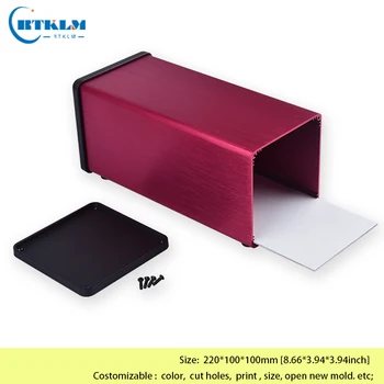 

Junction box DIY aluminium enclosure power supply housing aluminum electronic enclosure speaker metal enclosure 220*100*100mm