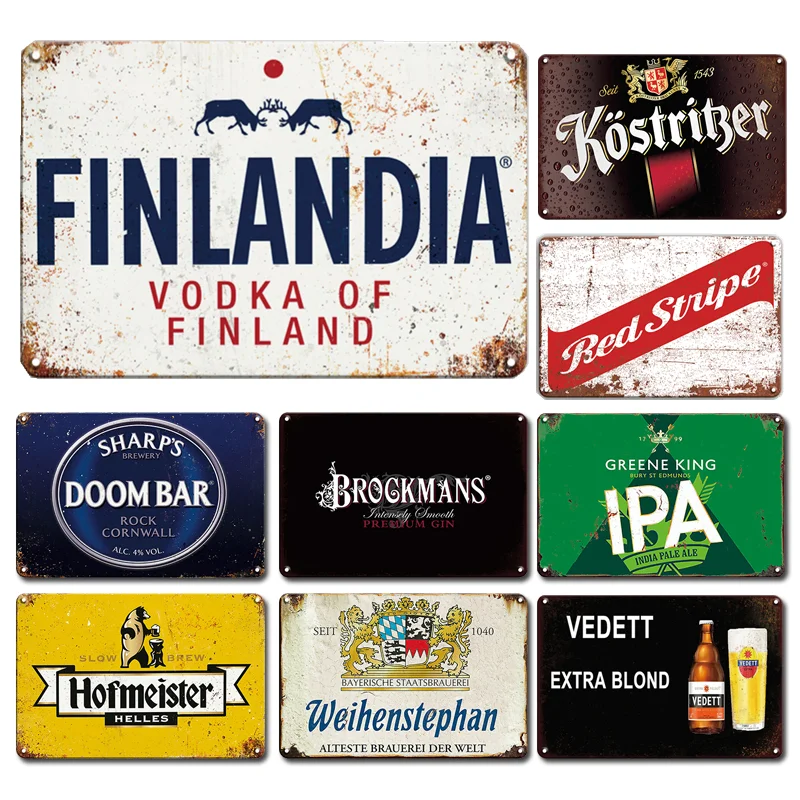 

Vodka Metal Plaque Tin Sign Vintag Backyard Bar Garden Decor Accessories Retro Beer Poster Metal Plate Signs Home Decoration