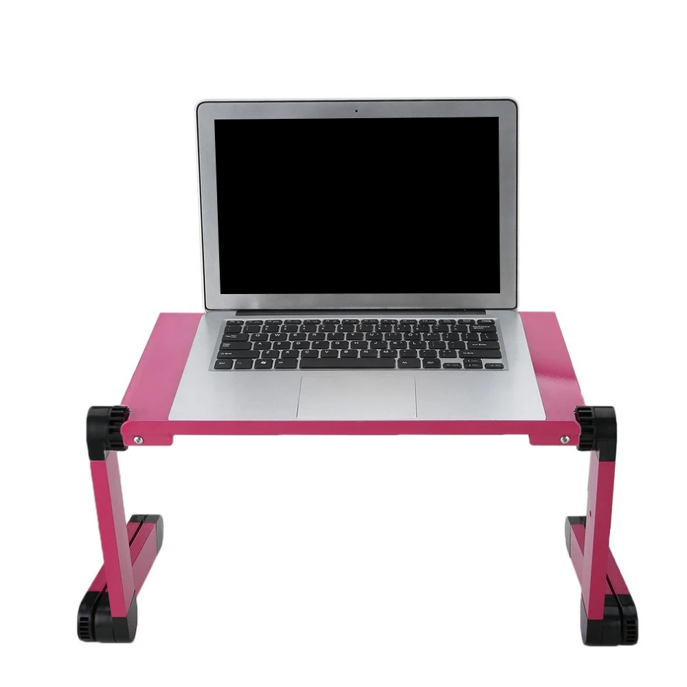 Портативный складной регулируемый складной стол для ноутбука Настольный компьютер Mesa Para подставка для ноутбука поднос для дивана кровать черный розовый