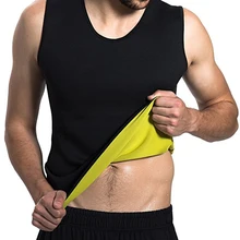 Формирователь мужского тела жилет моделирование сжигание жира футболка черный пояс для похудения живота пот потеря веса Талии Тренажер