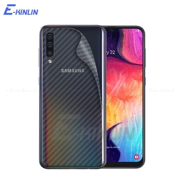 Перейти на Алиэкспресс и купить Задняя крышка из углеродного волокна для Samsung Galaxy A10 A20 A30 A40 A50 A60 A70 A80 A90 5G наклейка пленка без стекла
