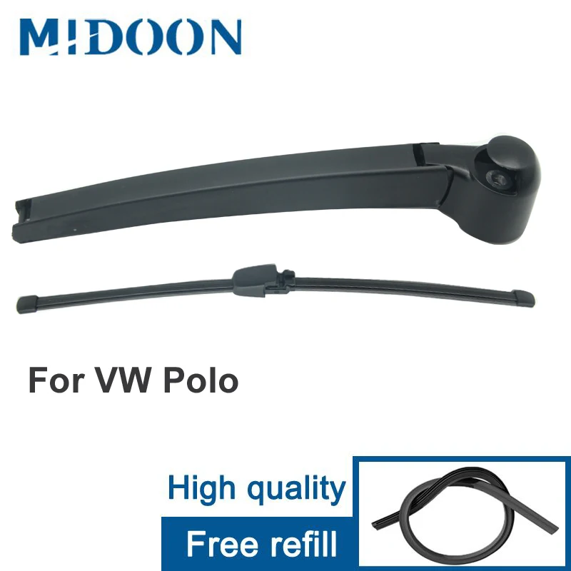 MIDOON Wiper 13" Rear Wiper Blade & Arm Set Kit For VW Polo MK 4 9N3