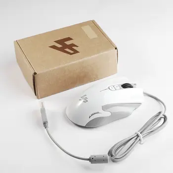 

5D 250-4000 DPI 5V 100mA 4 Buttons LED USB Port Interface Wired Optical Gaming Mouse Black White Orange