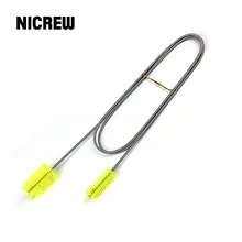 NICREW щетка для чистки аквариума для фильтра для воды Лили воздуха трубы шланга Нержавеющая сталь гибкий двусторонняя щетка для шлангов NICREW щетка для чистки аквариума для фильтра для воды Лили воздуха трубы шланга Нержавеющая сталь гибкий двусторонняя щетка для шлангов