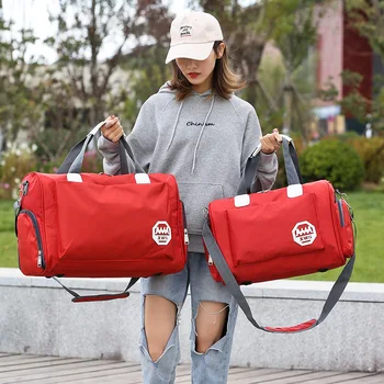 

Short Trip Handheld Traveling Bag Shoulder Men and Women Luggage Bag Mass Travel Separate Shoes a Gym Bag Maternity Package