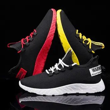 

Breathable Casual Men Sneakers No-slip Male Vulcanize Shoes Mesh Cloth Lace Up Wear-resistant Shoes Outdoor Sports Shoes