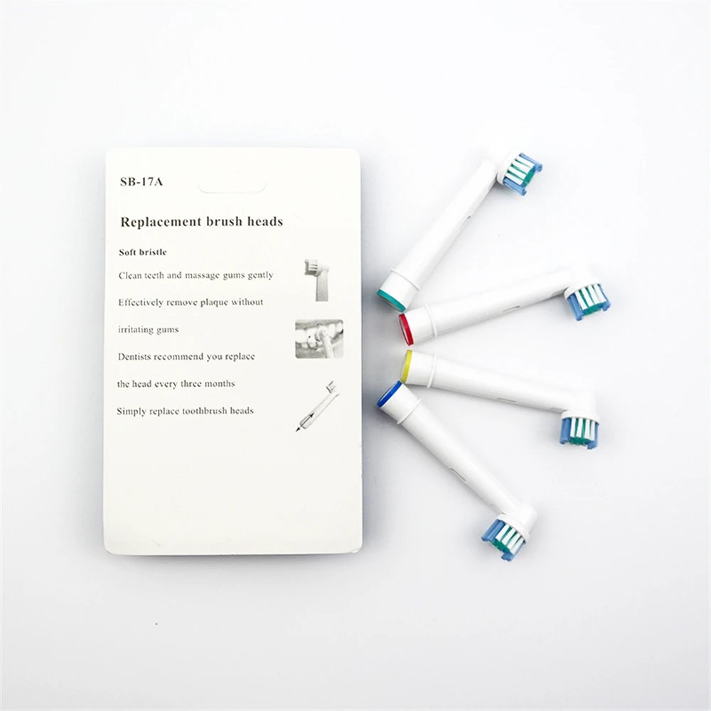 Toothbrush Heads 4pcs nozzles for Oral B Sensitive Clean SB-17A