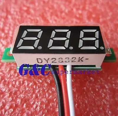 10 шт. 0 28 &quotсветодиодный DC 0-100 V Цифровая панель вольтметра счетчик красного цвета