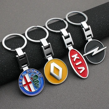 

3D Metal alloy Car Styling Car Logo Fashion Keychain Key Chain Key Rings For BMW Audi Ford Kia Opel Renault Suzuki Accessories