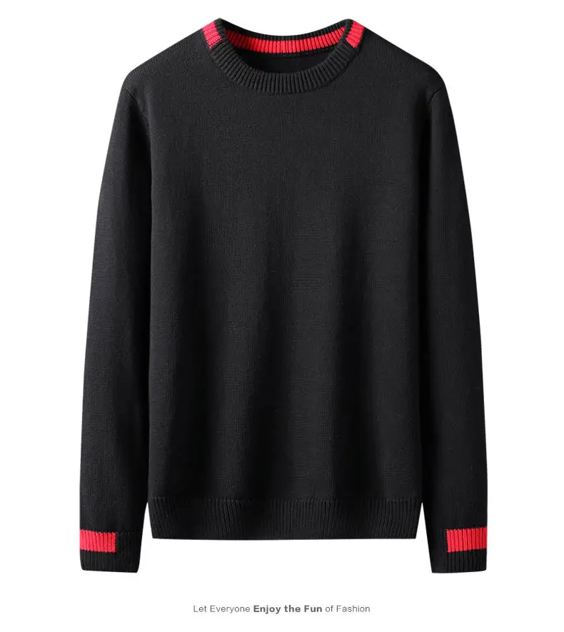 6Colors Fashion Sweaters Men Pullover 100% Cotton Solid Male Sweater Jumper Autumn Winter Crew-Neck Knitwear 2019 New MuLS Brand 12