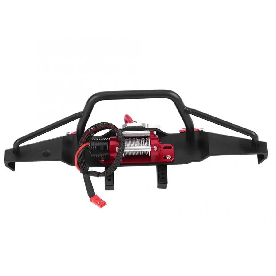 

Hot Aluminum Alloy Front Bumper with Winch Kit for Traxxas RC Crawler Car Upgrade Part Wireless Remote Controller Receiver Car P